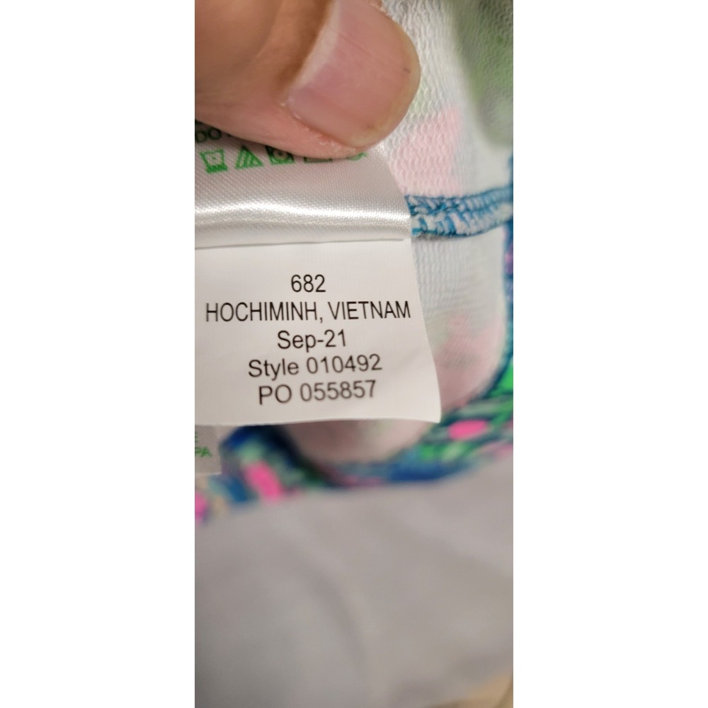 Multicolored Floral Print LS Lilly Pulitzer Short Dress Size M - Picture 5 of 8